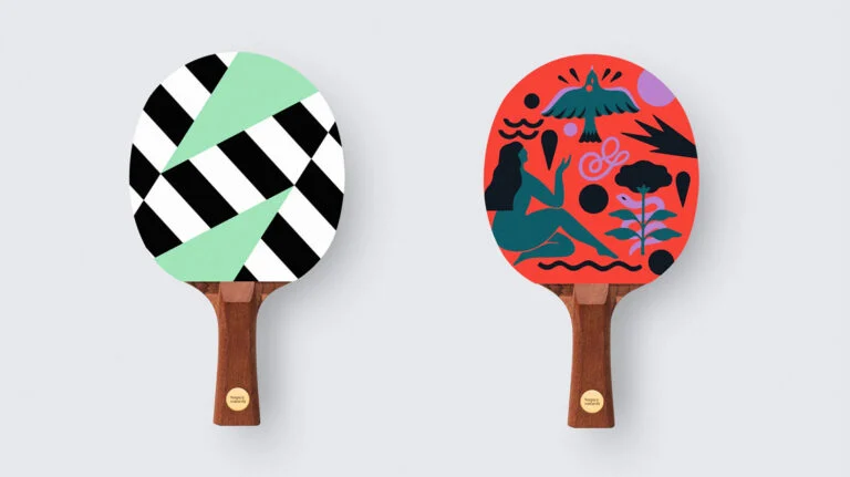 Two beautifully designed pingpong paddles